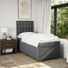Sommier à lattes de lit avec matelas Gris foncé 80x200 cm Tissu 