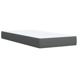 Sommier à lattes de lit avec matelas Gris foncé 80x200 cm Tissu 