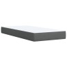 Sommier à lattes de lit avec matelas Gris foncé 80x200 cm Tissu 