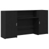 Bureau de réception chêne noir 200x50x103,5cm bois d'ingénierie 