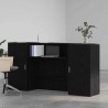 Bureau de réception chêne noir 200x50x103,5cm bois d'ingénierie 