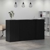 Bureau de réception chêne noir 200x50x103,5cm bois d'ingénierie 