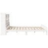 Lit bibliothèque sans matelas blanc 180x200 cm bois pin massif 