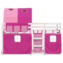 Lit superposé sans matelas 90x200 cm bois de pin massif 