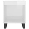 Table de chevet Blanc brillant 40x35x50 cm Bois d’ingénierie 