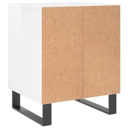 Table de chevet Blanc brillant 40x35x50 cm Bois d’ingénierie 