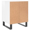 Table de chevet Blanc brillant 40x35x50 cm Bois d’ingénierie 