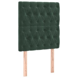 Sommier à lattes de lit et matelas Vert foncé 80x200 cm Velours 
