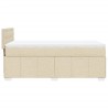 Sommier à lattes de lit et matelas Crème 90x190 cm Tissu 