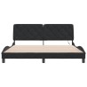 Cadre de lit avec LED sans matelas noir 180x200 cm velours 