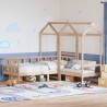 Ensemble de lit de jour avec toit 80x200 cm bois de pin massif 