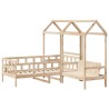 Ensemble de lit de jour avec toit 80x200 cm bois de pin massif 