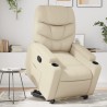 Fauteuil inclinable Crème Similicuir 
