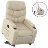 Fauteuil inclinable Crème Similicuir 