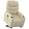 Fauteuil inclinable Crème Similicuir 