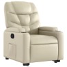 Fauteuil inclinable Crème Similicuir 