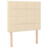 Sommier à lattes de lit avec matelas Crème 100x200 cm Tissu 