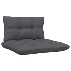 Salon de jardin 5 pcs avec coussins anthracite bois de pin 