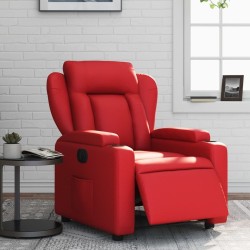 Fauteuil inclinable électrique Rouge Similicuir 