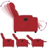Fauteuil inclinable électrique Rouge Similicuir 