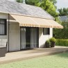 Tissu de remplacement de cantonnière d’auvent rayure jaune gris 