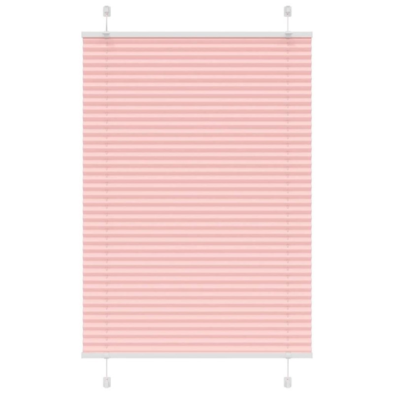 Store plissé rose 85x100 cm largeur du tissu 84,4 cm polyester 