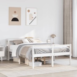Lit pour personne âgée avec tête de lit sans matelas 160x200 cm 
