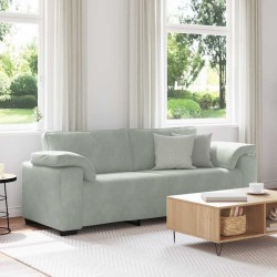 Canapé à 3 places gris clair 178 cm Velours 