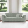Canapé à 3 places gris clair 178 cm Velours 