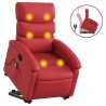 Fauteuil inclinable de massage Rouge Similicuir 