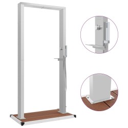 Douche d'extérieur avec receveur WPC Acier inoxydable 