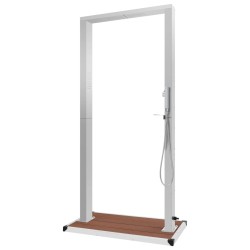 Douche d'extérieur avec receveur WPC Acier inoxydable 