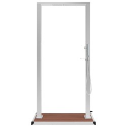 Douche d'extérieur avec receveur WPC Acier inoxydable 