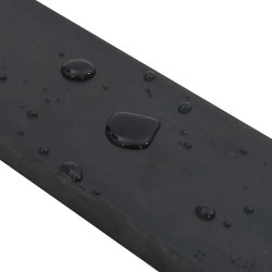 Bordure en caoutchouc de chasse-neige noir 150x10x2 cm 