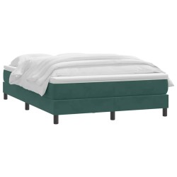 Sommier à lattes de lit et matelas vert foncé 160x210cm velours 