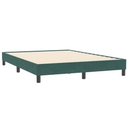 Sommier à lattes de lit et matelas vert foncé 160x210cm velours 