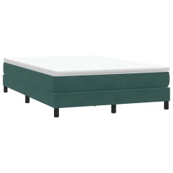 Sommier à lattes de lit et matelas vert foncé 160x210cm velours 