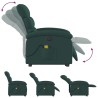 Fauteuil inclinable de massage électrique Vert foncé Tissu 
