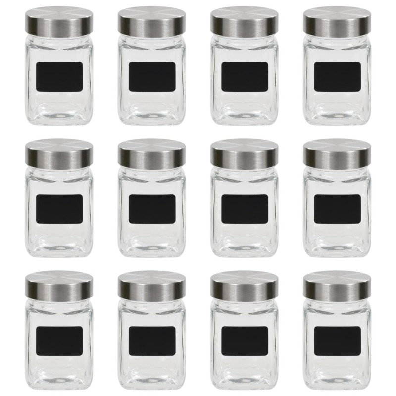 Pots de conservation avec autocollant 12 pcs 300 ml Pots de conservation avec autocollant 12 pcs 300 ml