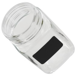 Pots de conservation avec autocollant 12 pcs 300 ml 