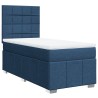 Sommier à lattes de lit avec matelas Bleu 80x200 cm Tissu 