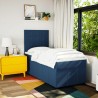 Sommier à lattes de lit avec matelas Bleu 80x200 cm Tissu 