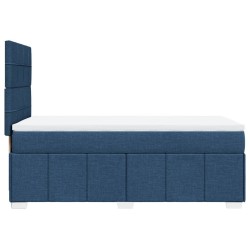 Sommier à lattes de lit avec matelas Bleu 80x200 cm Tissu 