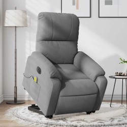 Fauteuil inclinable de massage électrique gris foncé 