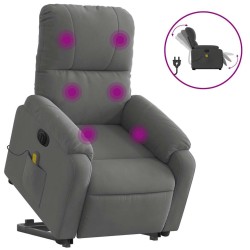 Fauteuil inclinable de massage électrique gris foncé 