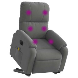 Fauteuil inclinable de massage électrique gris foncé 