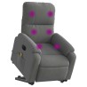 Fauteuil inclinable de massage électrique gris foncé 
