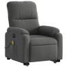 Fauteuil inclinable de massage électrique gris foncé 