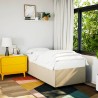 Sommier à lattes de lit et matelas Crème 90x190 cm Tissu 