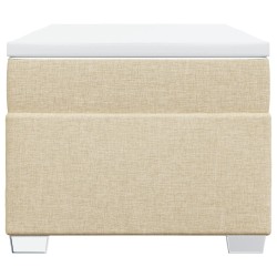 Sommier à lattes de lit et matelas Crème 90x190 cm Tissu 